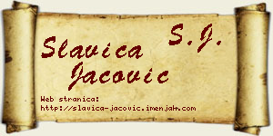 Slavica Jačović vizit kartica